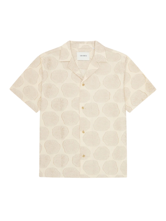 Les Deux Dahlia Jacquard SS Shirt - Light Sand